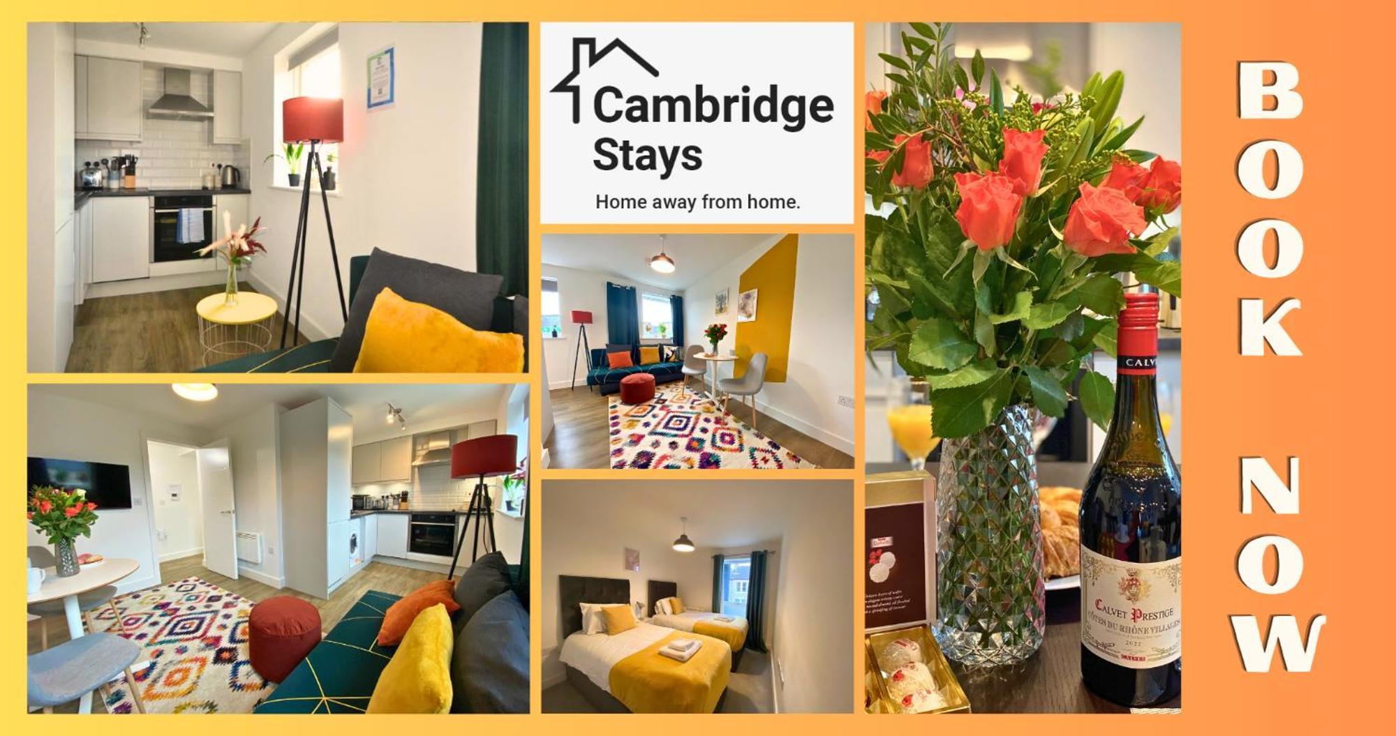 Cambridge Stays Central Apart Hotel 1Br Flats-Easy Walk To City Centre-Parking Eksteriør billede